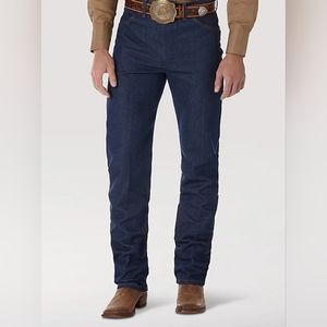 NWT Men's Original Fit 38x34 Wrangler Rigid Cowboy Cut Jeans-Indigo